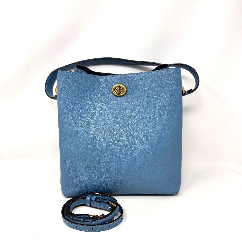 Coach Charlie Bucket Turnlock Shoulder Bag in Peacock Blue